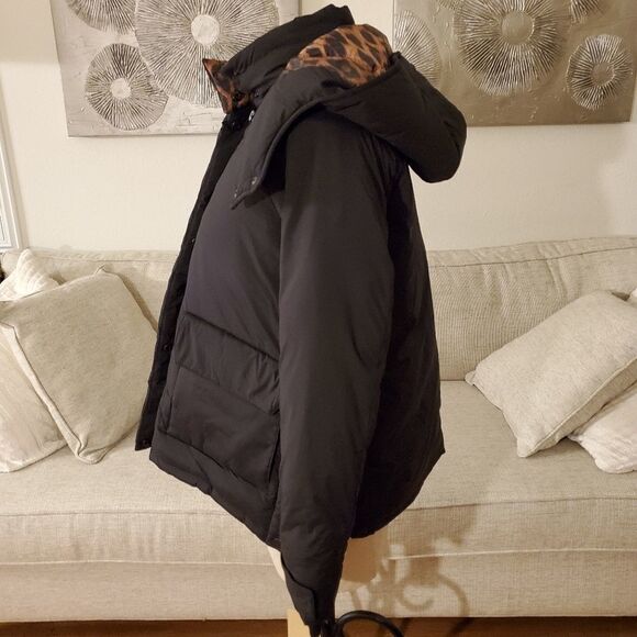 Halogen Animal Contrast Puffer Coat - Picture 7 of 15